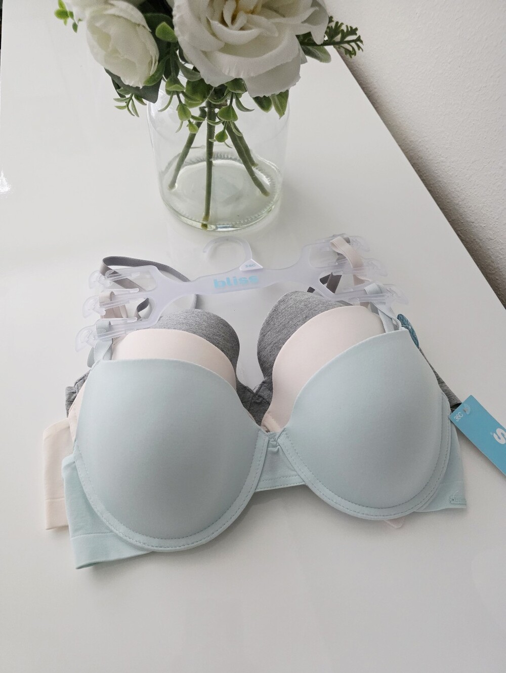 BLISS💎 Brand New 3-Pack Smooth Ultra Soft No-Show Bra SIZE 36C